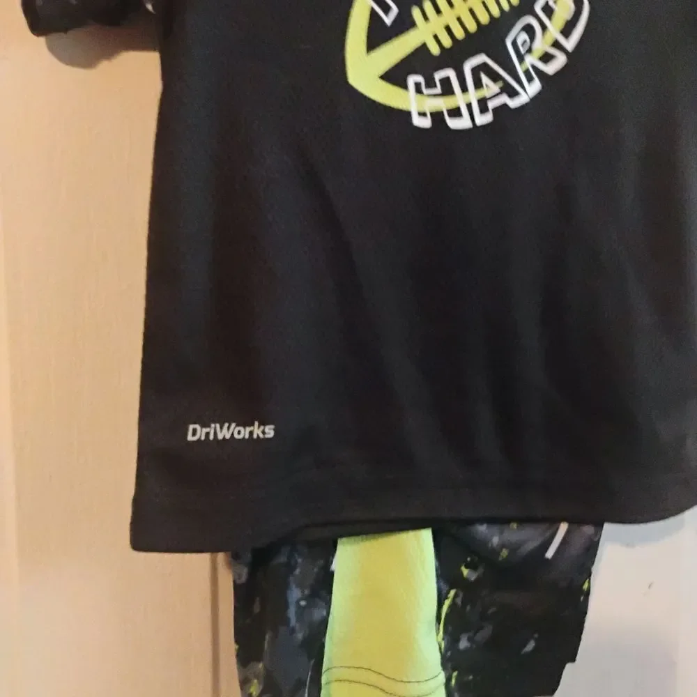 Athletic Works Kids Matching Set - Black and Neon Green